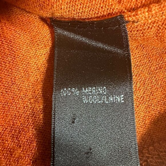 LAFAYETTE 148 Women's Asymmetric Button Wool Cardigan Sweater Orange Size Petite - Picture 9 of 11